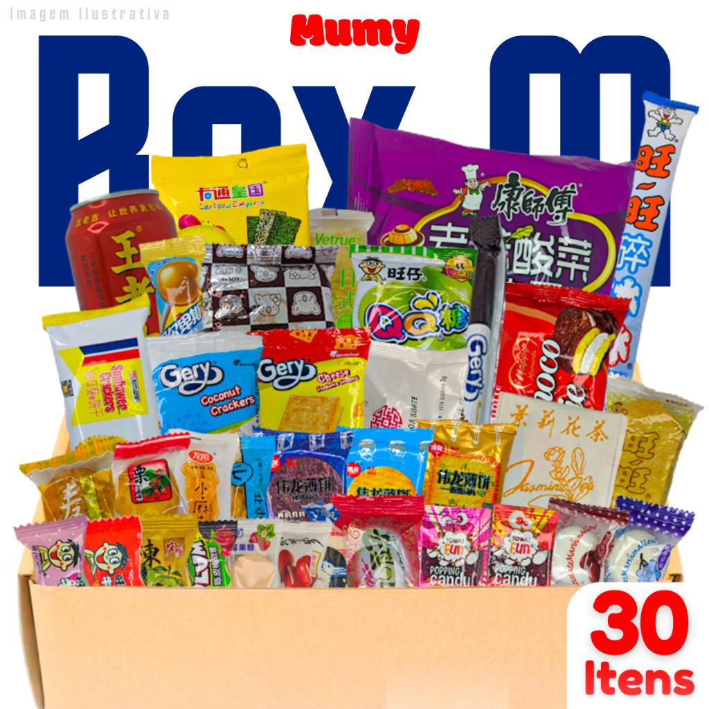Box M Mumy com 30 itens asiáticos, lamen e bebida — imagem 1
